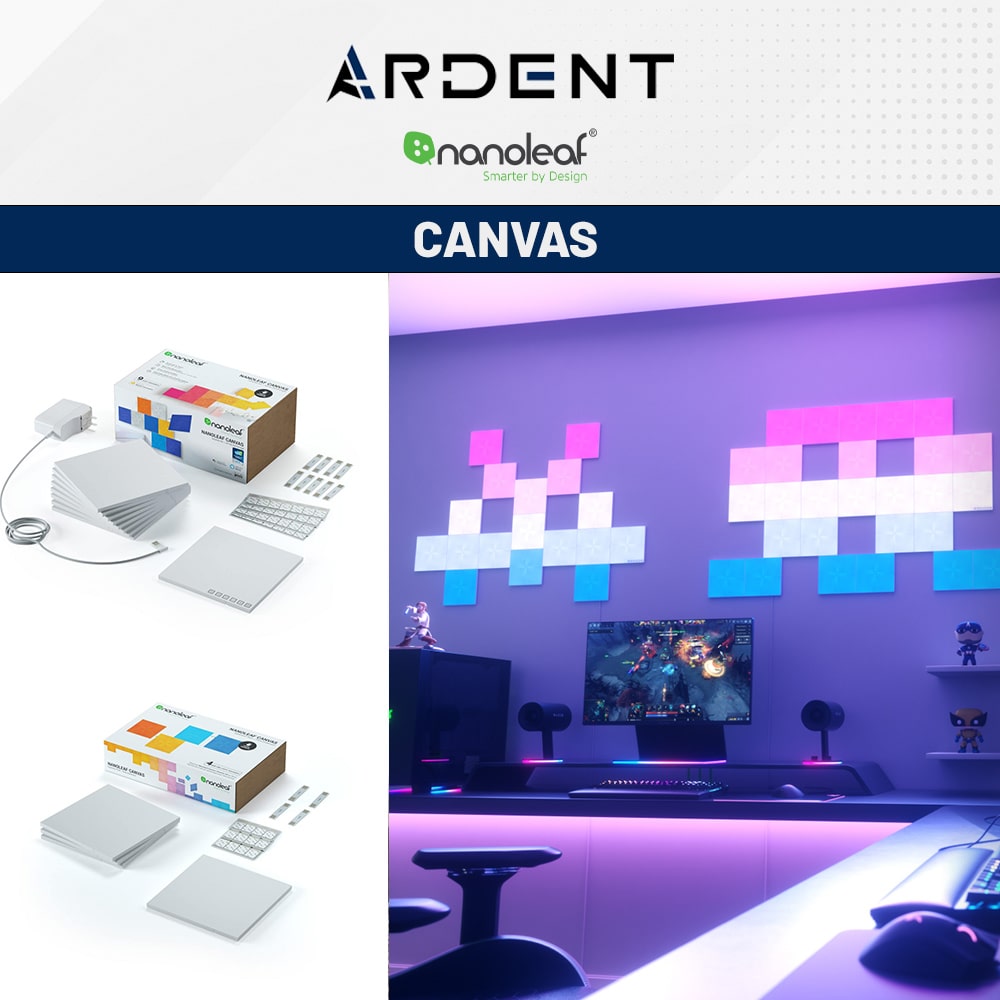 Nanoleaf Canvas ColourChanging Light Squares Gear Up! Store