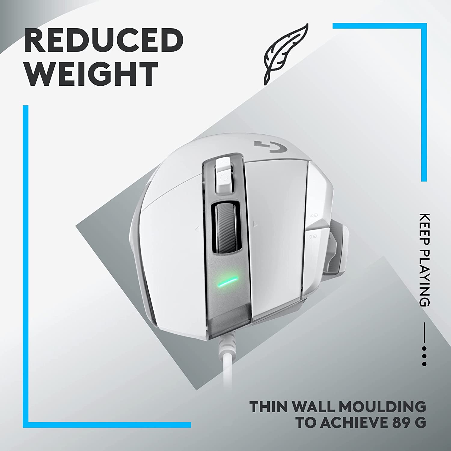 Logitech G502 X Wired Gaming Mouse White (3)