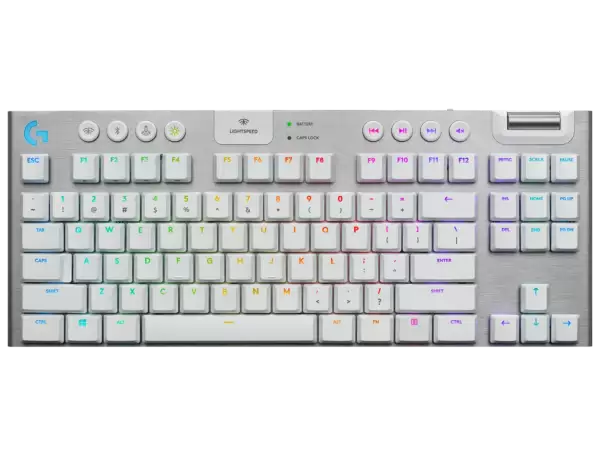 Logitech G915 TKL Tenkeyless LIGHTSPEED Wireless RGB Mechanical Gaming Keyboard White