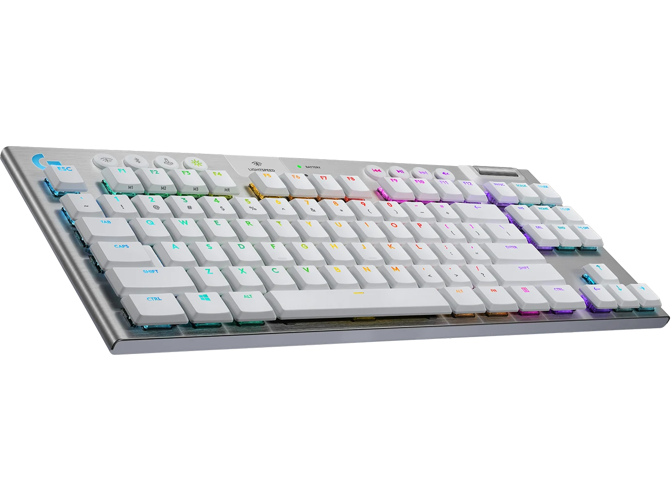 Logitech G915 TKL Tenkeyless LIGHTSPEED Wireless RGB Mechanical Gaming Keyboard White 2