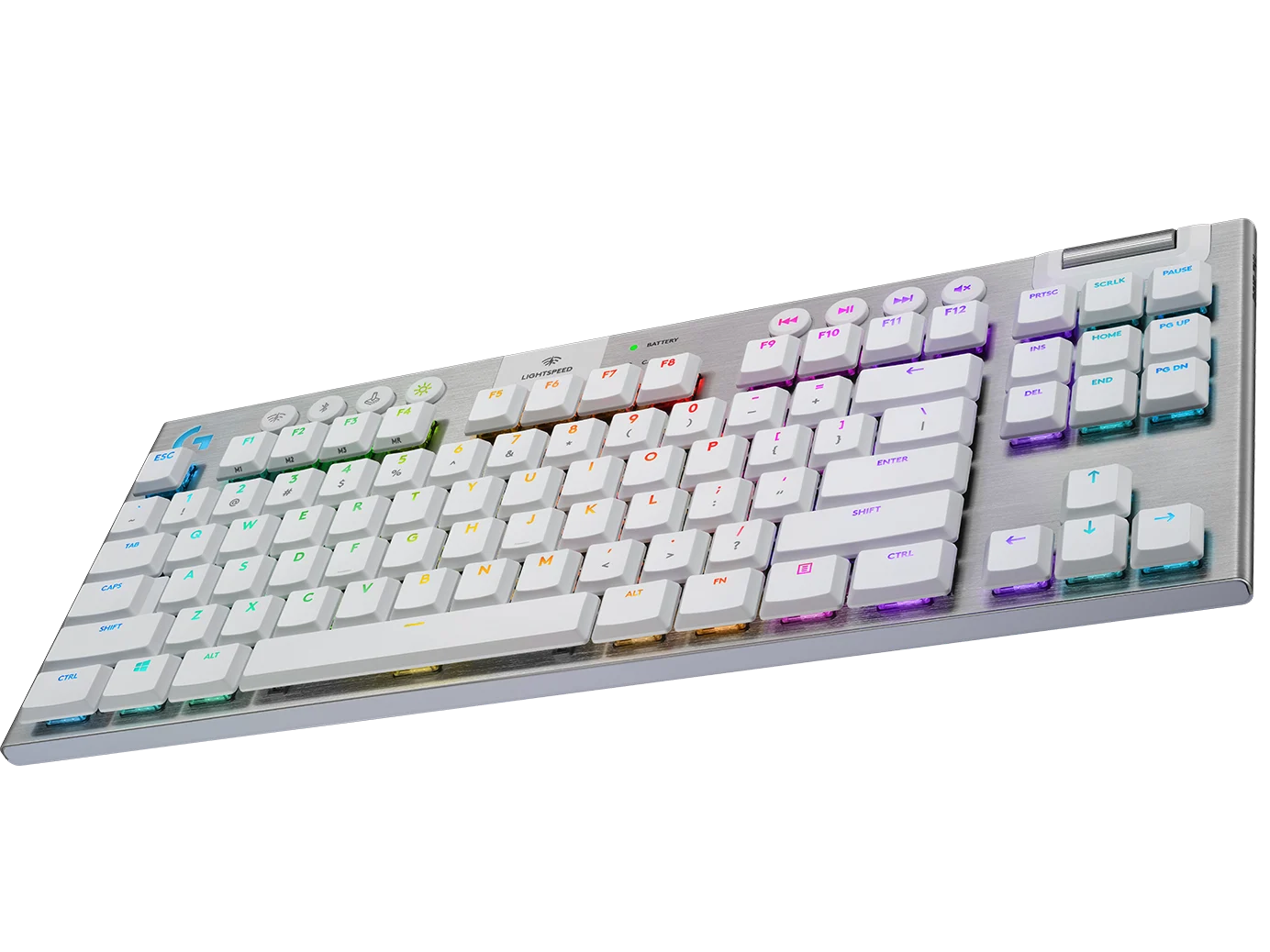 Logitech G915 TKL Tenkeyless LIGHTSPEED Wireless RGB Mechanical Gaming Keyboard White 4