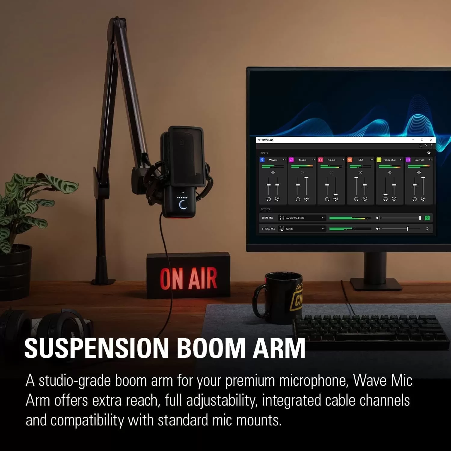 Wave Mic Arm Suspension Boom Arm 6